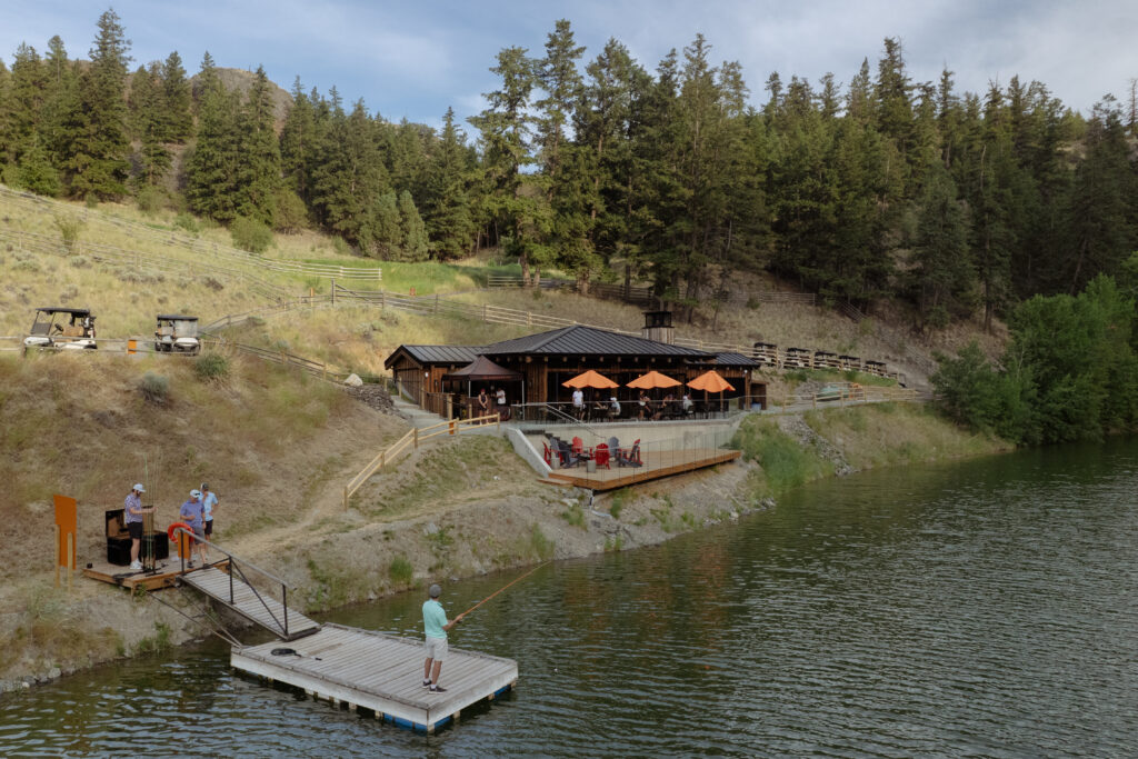 Golfers fishing at the hideout